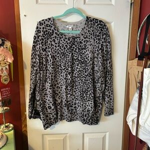 Croft & Barrow Animal Print cardigan